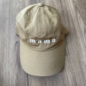 Sun Peony Coconut Tan Cap with Embroidered 'Mama'